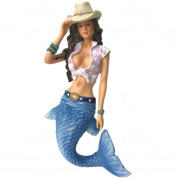55 55079 December Diamonds Christmas Ornaments Jessie Cowgirl Mermaid Blue Pink