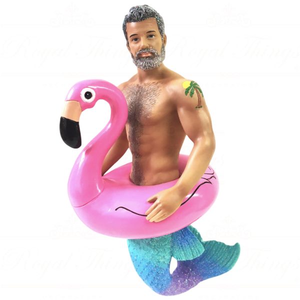 55 55112 December Diamonds Gay Christmas Ornaments Flaming Oh Merman Pink Blue