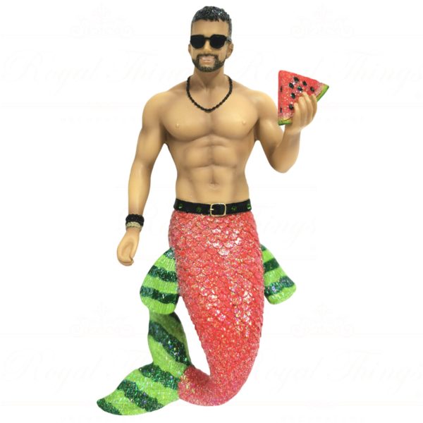 55 55156 December Diamonds Gay Christmas Ornaments Big Melon Merman Pink Green