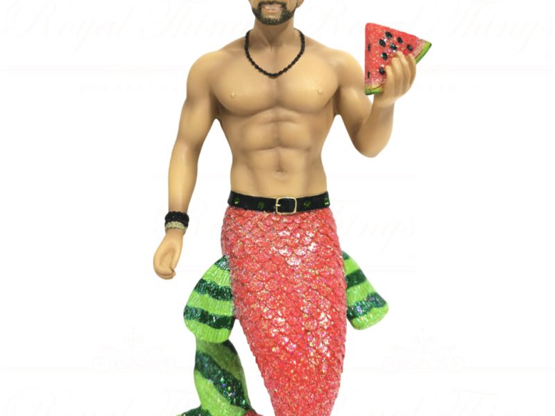 55 55156 December Diamonds Gay Christmas Ornaments Big Melon Merman Pink Green