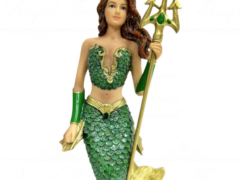 55 55158 December Diamonds Christmas Ornaments Atlantica Mermaid Green Gold
