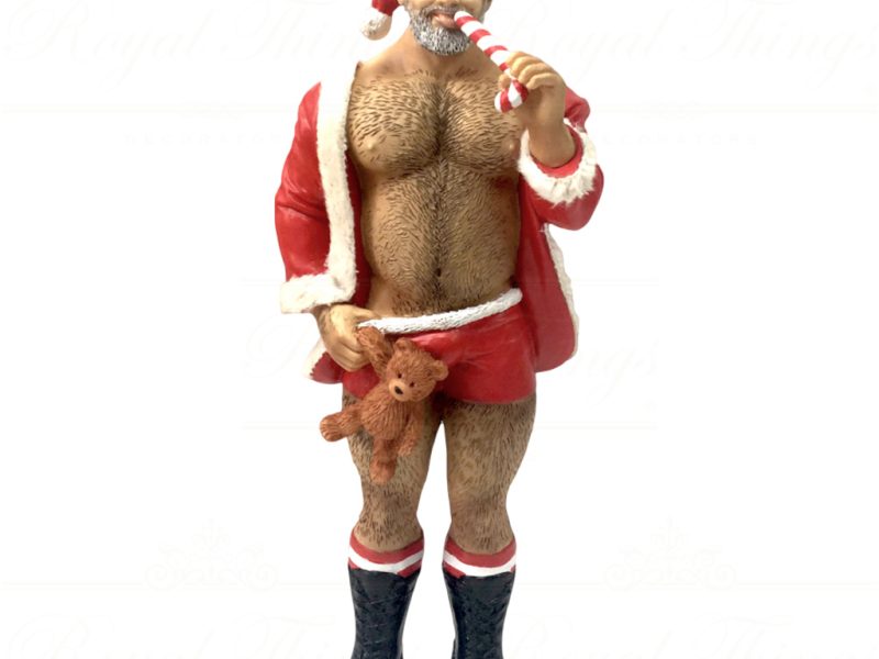 55 55302 December Diamonds Gay Christmas Ornaments Poke The Bear Santa Red White