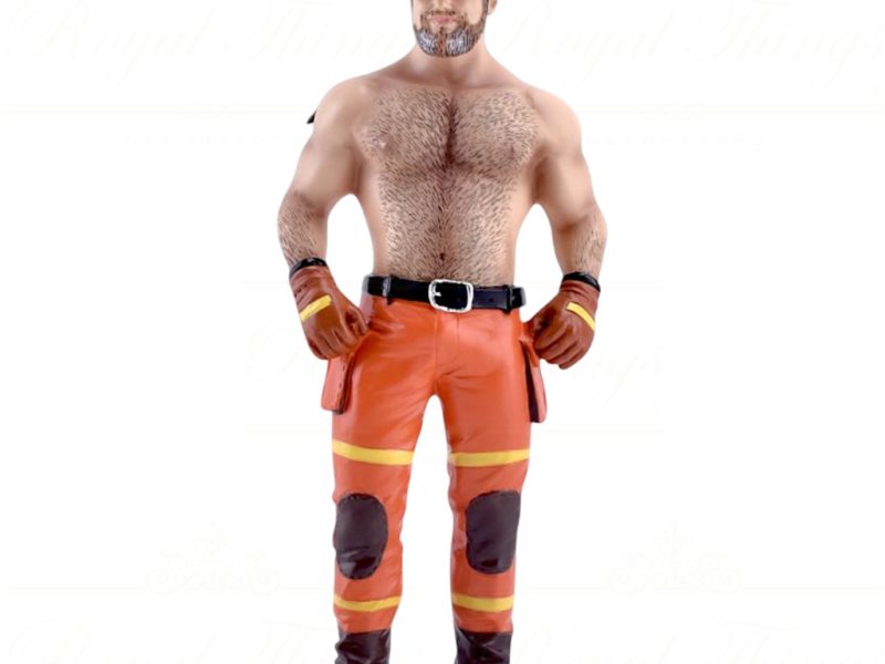 55 55344 December Diamonds Gay Christmas Ornaments Poke The Bear Fireman Red Yellow