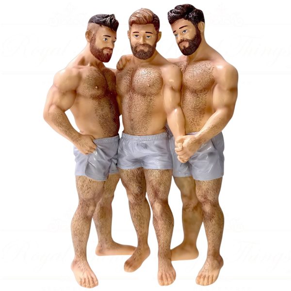 55 55354 December Diamonds Gay Christmas Ornaments Poke The Bear Thruple Bears Brown Grey
