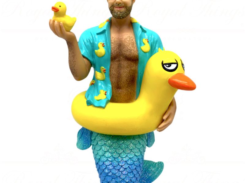 55 55401 December Diamonds Gay Christmas Ornaments Daddy Duckie Merman Blue Yellow