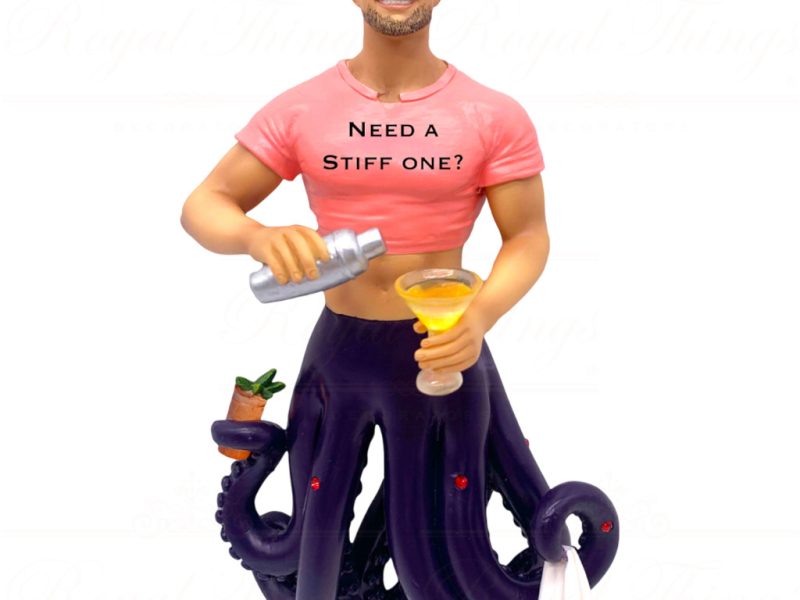 55 55415 December Diamonds Gay Christmas Ornaments Stiff One Octopus Merman Pink Purple