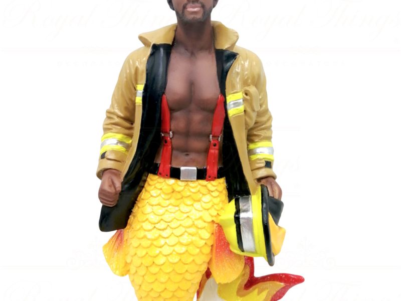 55 55416 December Diamonds Gay Christmas Ornaments Fireman Flaming Bottom Merman Yellow Black