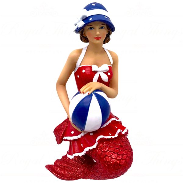 55 55418 December Diamonds Christmas Ornaments Bathing Beauty Mermaid Blue White Red