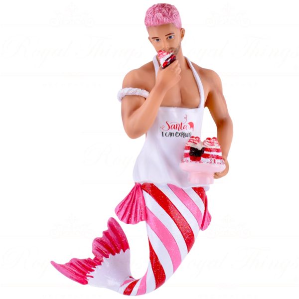 55 55429 December Diamonds Gay Christmas Ornaments Santa Taster Merman Pink White