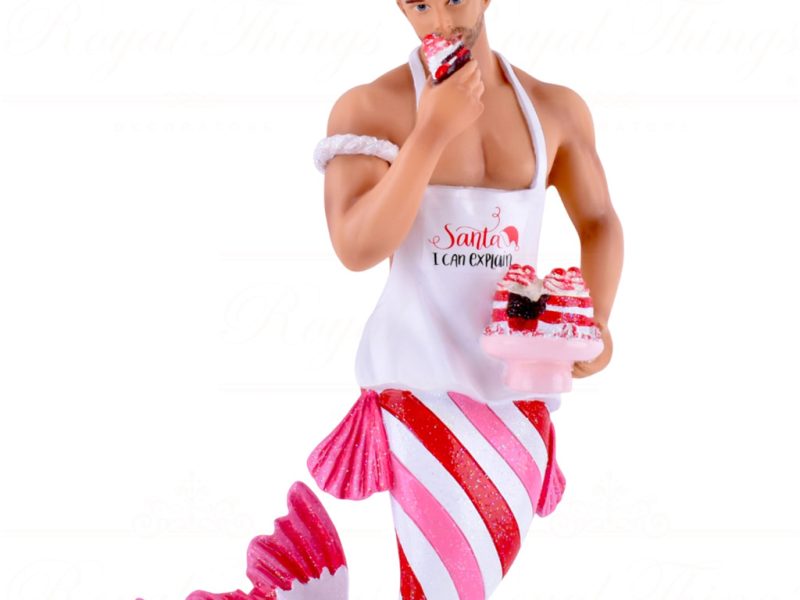 55 55429 December Diamonds Gay Christmas Ornaments Santa Taster Merman Pink White