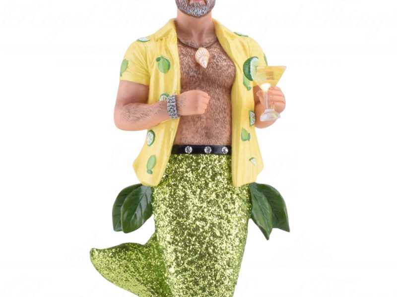 55 55437 December Diamonds Gay Christmas Ornaments Key Lime Daddy Merman Green