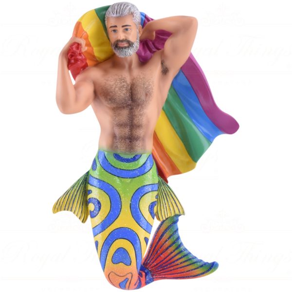 55 55441 December Diamonds Gay Christmas Ornaments Father Pride Merman Rainbow Flag Multicolor