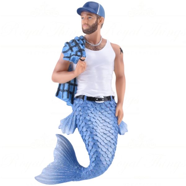55 55442 December Diamonds Gay Christmas Ornaments Trucker Merman Blue White