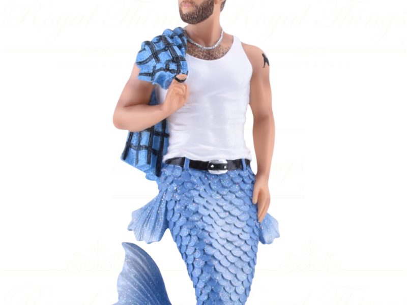 55 55442 December Diamonds Gay Christmas Ornaments Trucker Merman Blue White