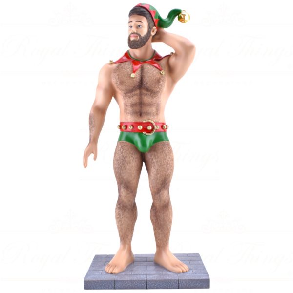 55 55453 December Diamonds Gay Christmas Tabletop Display Poke The Bear Santa Helper Cub Red Green Gold