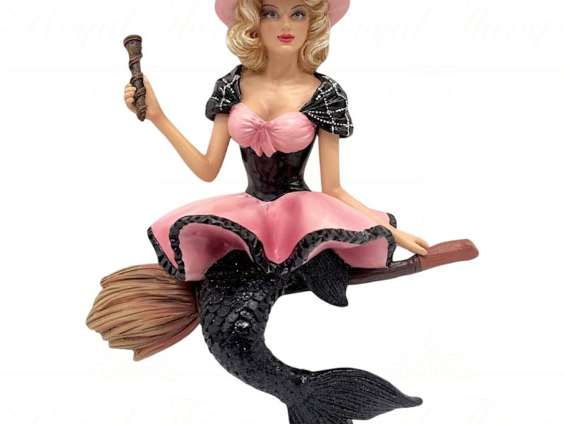 55 55461 December Diamonds Halloween Ornaments Baywitched Mermaid Pink Black