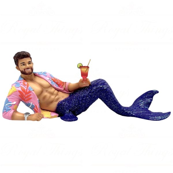 55 55464 December Diamonds Gay Christmas Ornaments Miami Merman Blue Pink