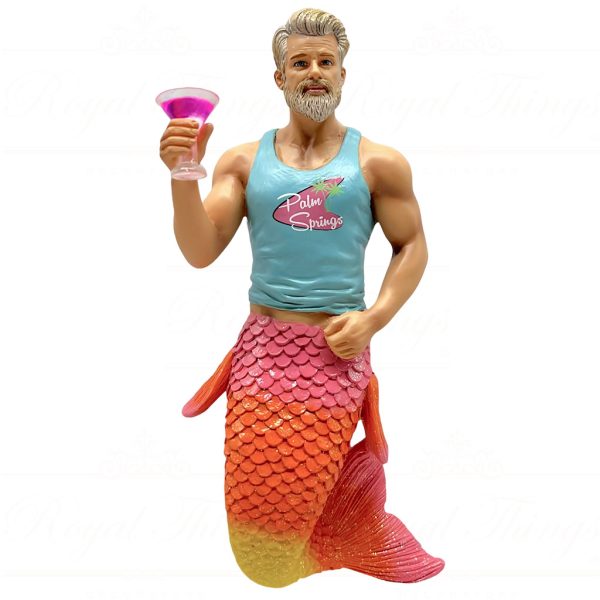 55 55473 December Diamonds Gay Christmas Ornaments Palm Springs Merman Ornage Blue Pink