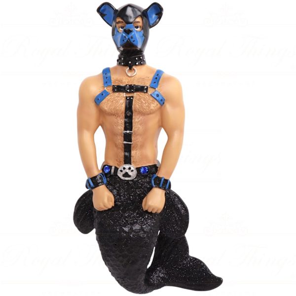 55 55478 December Diamonds Gay Christmas Ornaments Pup Merman Blue Version Black