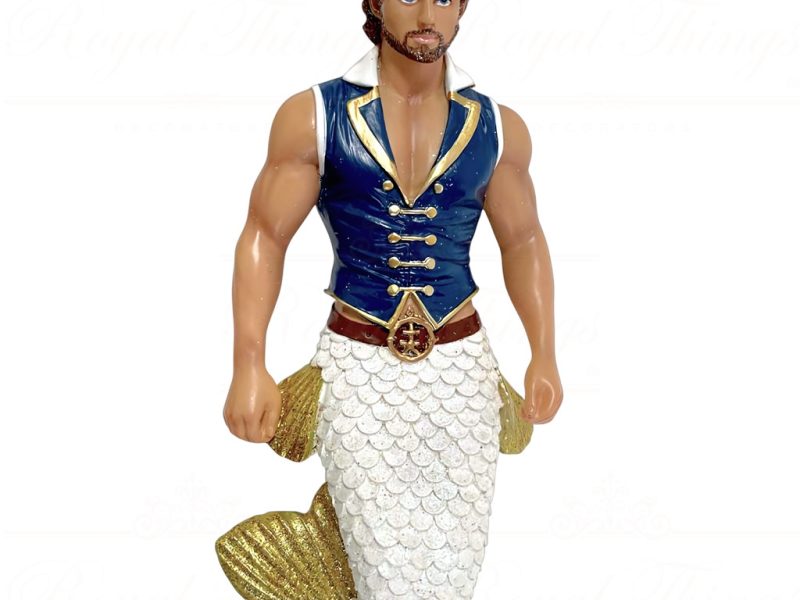 55 55510 December Diamonds Gay Christmas Ornaments Salty Seamen Merman Blue White