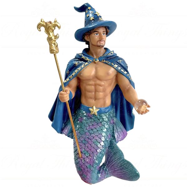 55 55512 December Diamonds Gay Christmas Ornaments Crystal Balls Wizard Merman Blue Gold