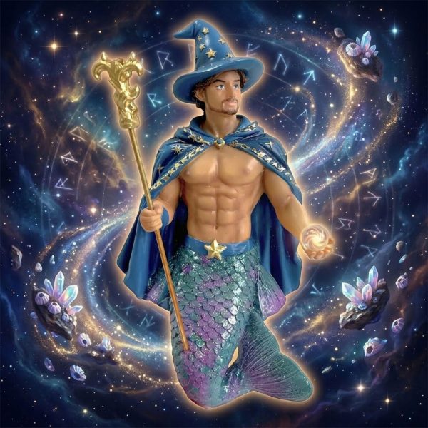 55 55512 December Diamonds Gay Christmas Ornaments Crystal Balls Wizard Merman Blue Gold Lifestyle