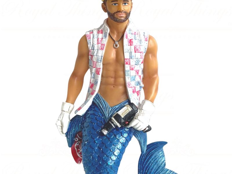 55 55515 December Diamonds Gay Christmas Ornaments Power Tool Merman Blue White Yellow