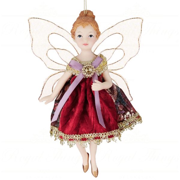 As 25151 Goodwill Christmas Ornaments Fabric Fairy Ornament Burgundy Gold Purple Vari Purple
