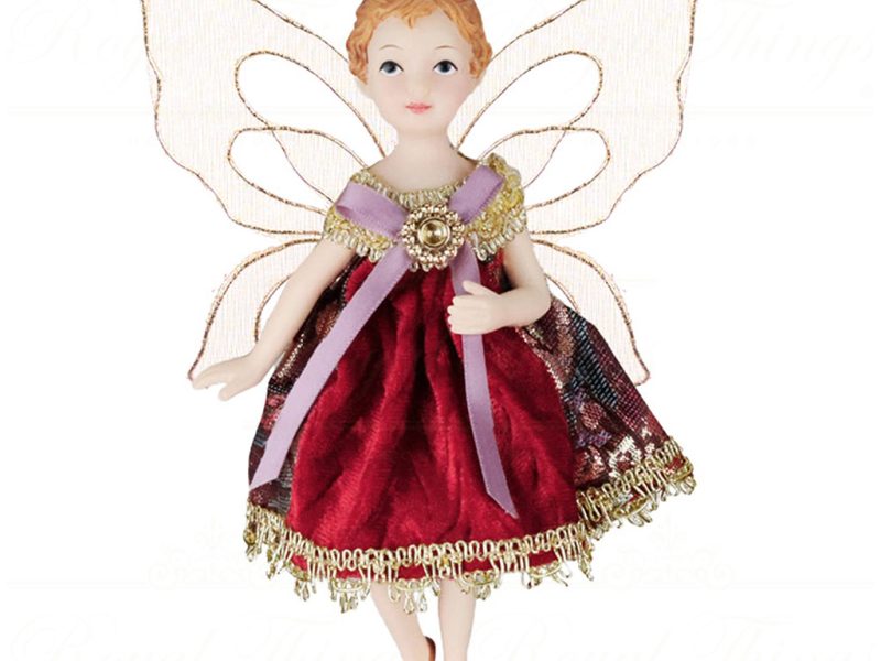 As 25151 Goodwill Christmas Ornaments Fabric Fairy Ornament Burgundy Gold Purple Vari Purple