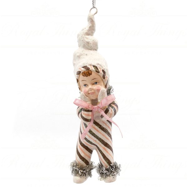 B 10252 Goodwill Christmas Ornaments Dairy Queen Cute Kid Ornament Pink Blue Brown Detail2 New