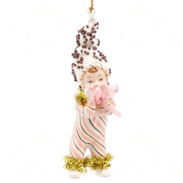 B 10253 Goodwill Christmas Ornaments Dairy Queen Baby Boy Ornament Blue Brown Pink Detail2