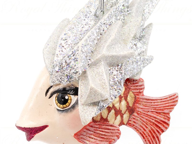 B 10263 Goodwill Christmas Ornaments Crazy Concert Lady Gaga Star Fish Ornament Pink Red Silver Detail2