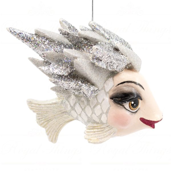 B 10263 Goodwill Christmas Ornaments Crazy Concert Lady Gaga Star Fish Ornament Pink Red Silver Detail3