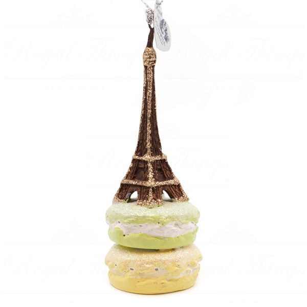 B 10273 Goodwill Christmas Ornaments Sweet Paris Macaron Eiffel Tower Ornament Green Pink Yellow