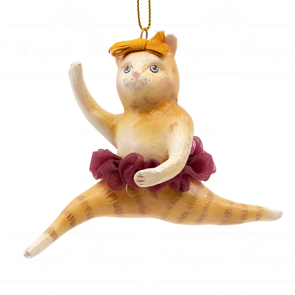 B 10295 goodwill christmas ornaments aristocats leaping cat girl ornament brown gold red detail1 B 10295 Goodwill Christmas Ornaments Aristocats Leaping Cat Girl Ornament Brown Gold Red Detail1