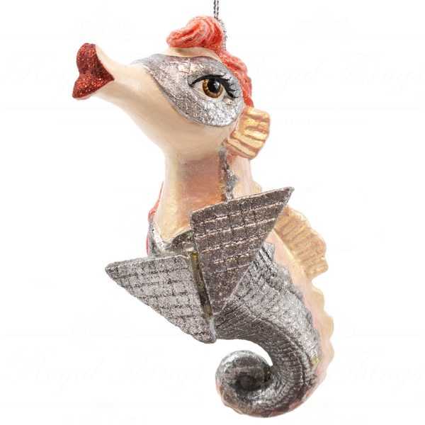 B 10303 Goodwill Christmas Ornaments Crazy Concert Lady Gaga Galactic Seahorse Ornament Pink Purple Yellow
