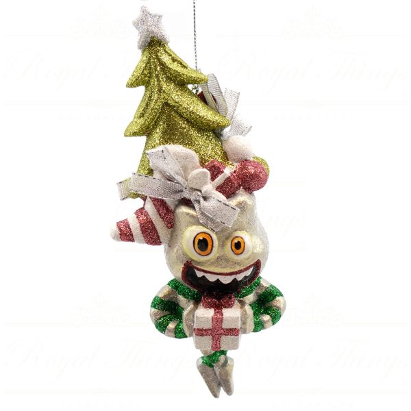 B 10331 Goodwill Christmas Ornaments A Monstrous Christmas Gifting Alien Ornament Red Green Light Green Detail2