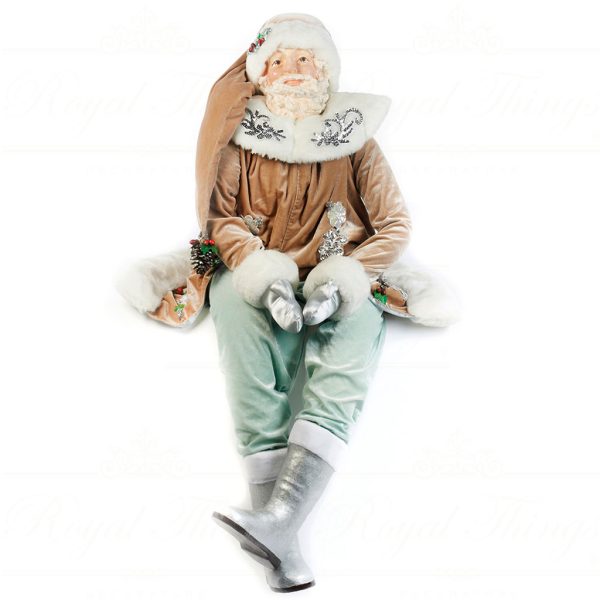 B 30000 Goodwill Christmas Dolls Green Forest Santa Life Size Doll Green Brown