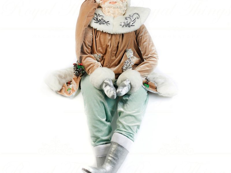 B 30000 Goodwill Christmas Dolls Green Forest Santa Life Size Doll Green Brown