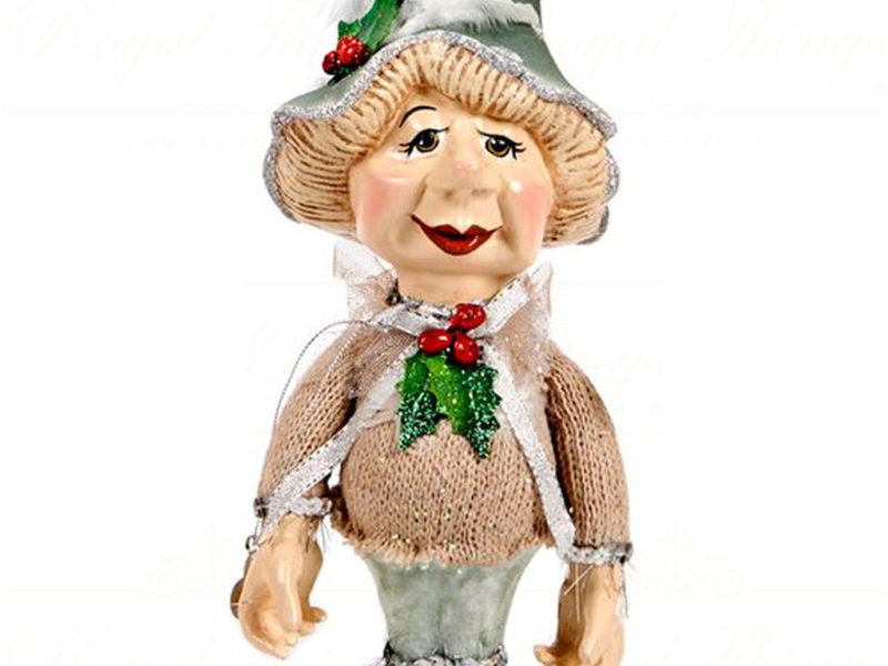 B 30002 Goodwill Christmas Decorative Items Mister Mushroom Gnome Beige Green Vari B