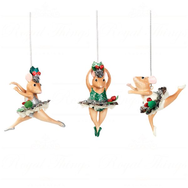 B 30014 Goodwill Christmas Ornaments Green Forest Dancing Bettina Ornament Green Silver Red