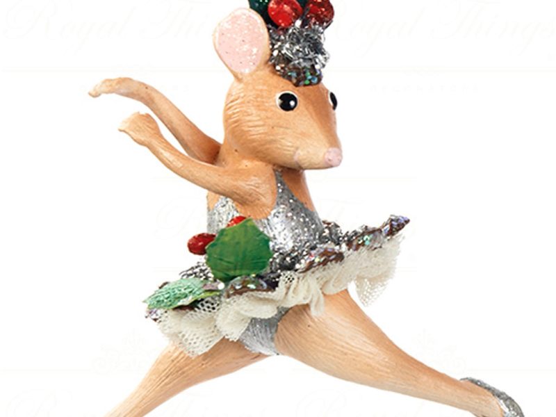 B 30014 Goodwill Christmas Ornaments Green Forest Dancing Bettina Ornament Green Silver Red Vari Back