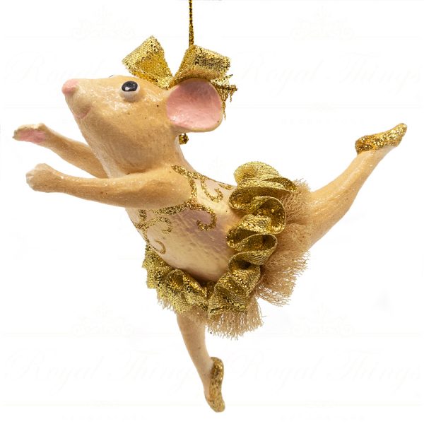 B 30147 Goodwill Christmas Ornaments Cinderella Bettina Ornament Gold Brown Detail1