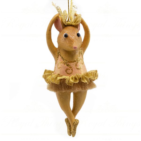 B 30147 Goodwill Christmas Ornaments Cinderella Bettina Ornament Gold Brown Detail2