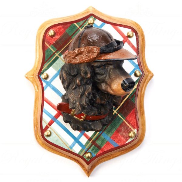 B 30165 Goodwill Christmas Decorative Items British Tartan Spaniel Dog Wall Display Brown Red Green White