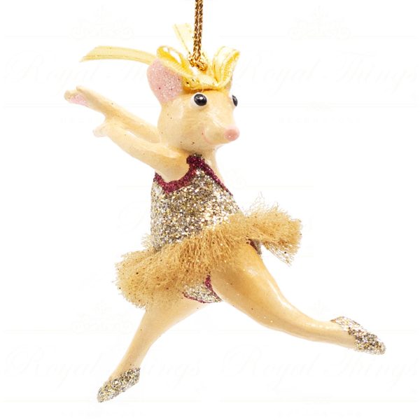 B 30365 Goodwill Christmas Ornaments Ballerina Baby Bettina Ornament Silver Pink Vari Back