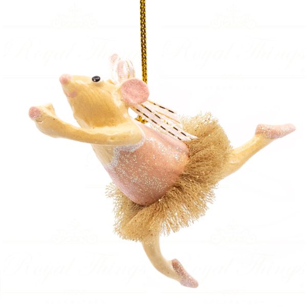 B 30365 Goodwill Christmas Ornaments Ballerina Baby Bettina Ornament Silver Pink Vari Front