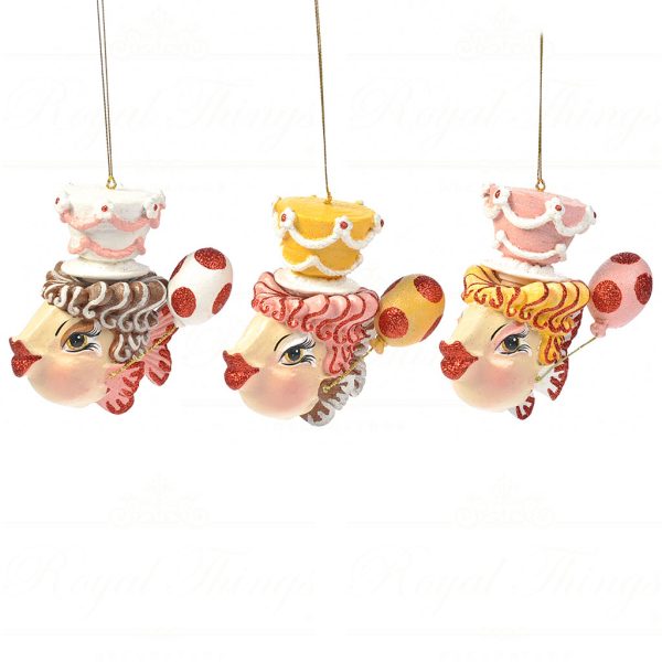 B 30438 Goodwill Christmas Ornaments Candyland Birthday Fish Ornament Pink Red White