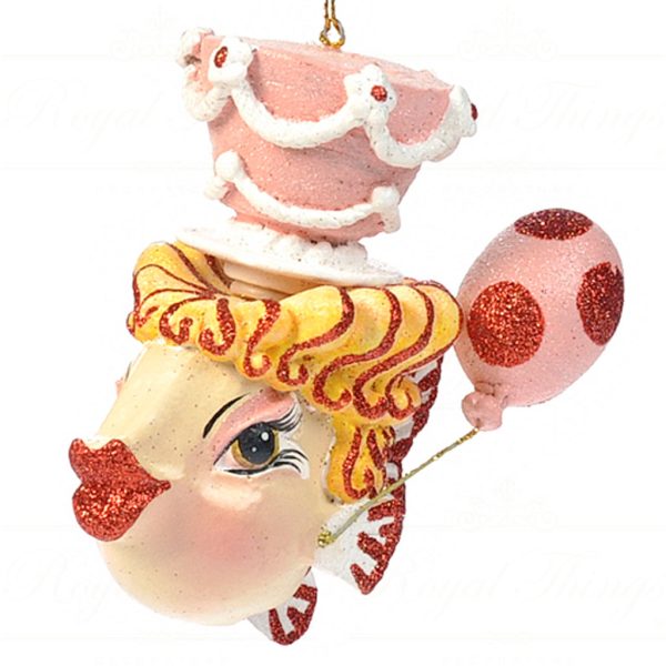 B 30438 Goodwill Christmas Ornaments Candyland Birthday Fish Ornament Pink Red White Vari Pink