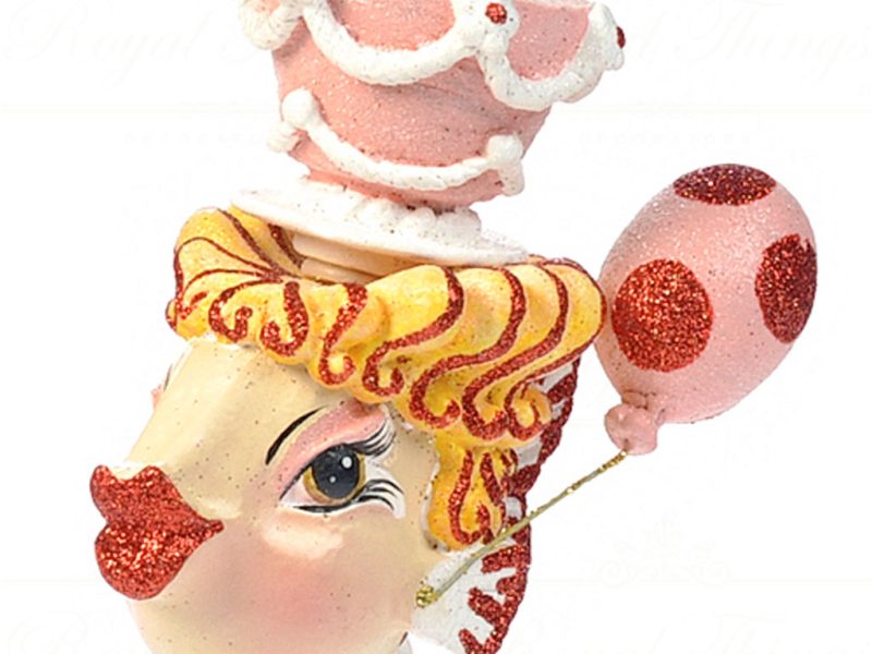 B 30438 Goodwill Christmas Ornaments Candyland Birthday Fish Ornament Pink Red White Vari Pink